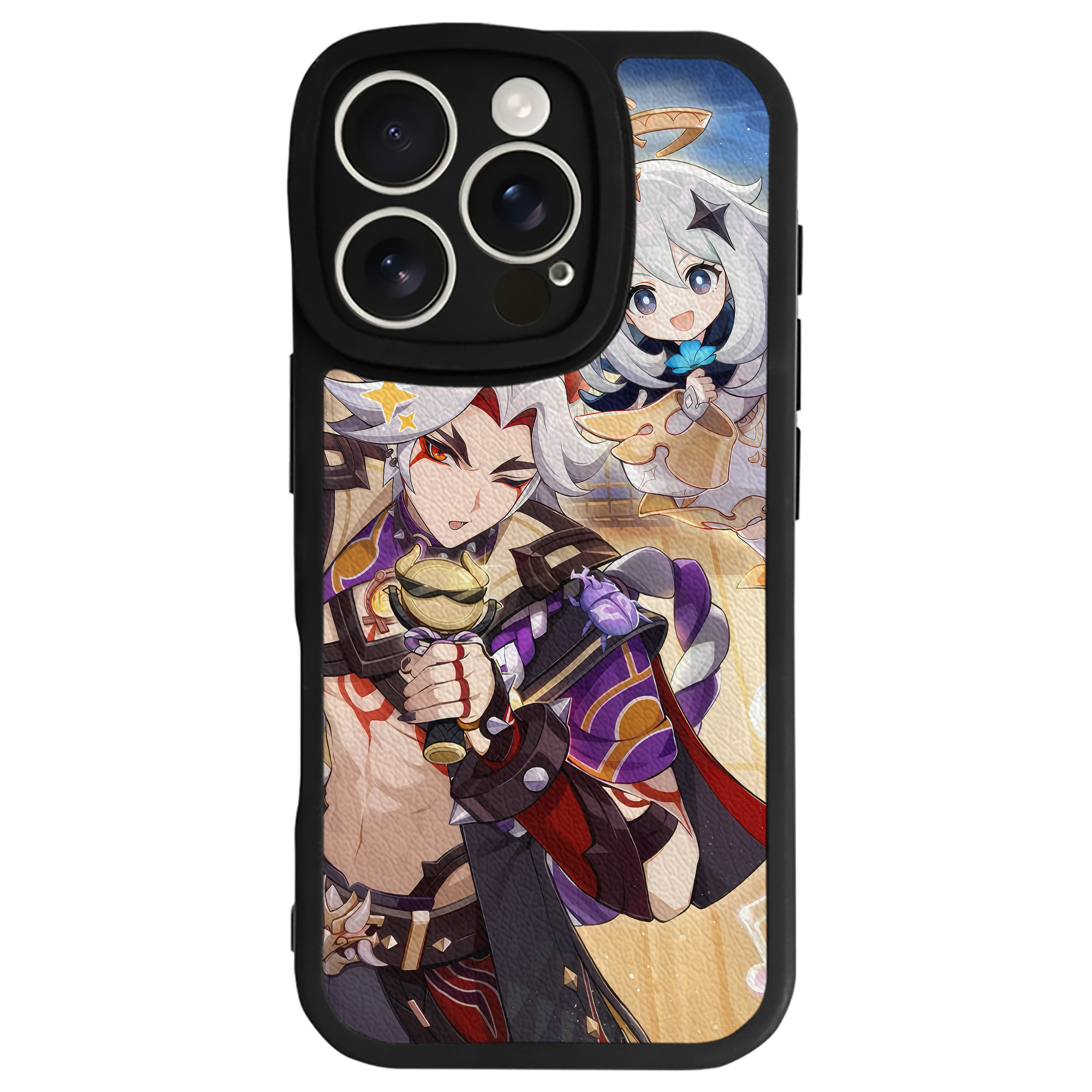 げんし神 genshin 【iPhone 16シリーズ対応】シリコンスマホケース（レザー調） 材質：シリコン